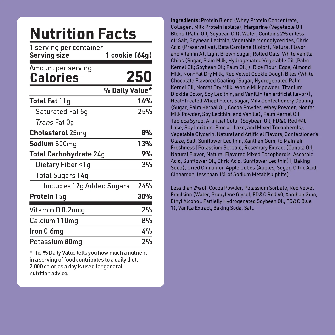 Miami Nights Red Velvet - Protein Cookie (1 Cookie) - Image 3