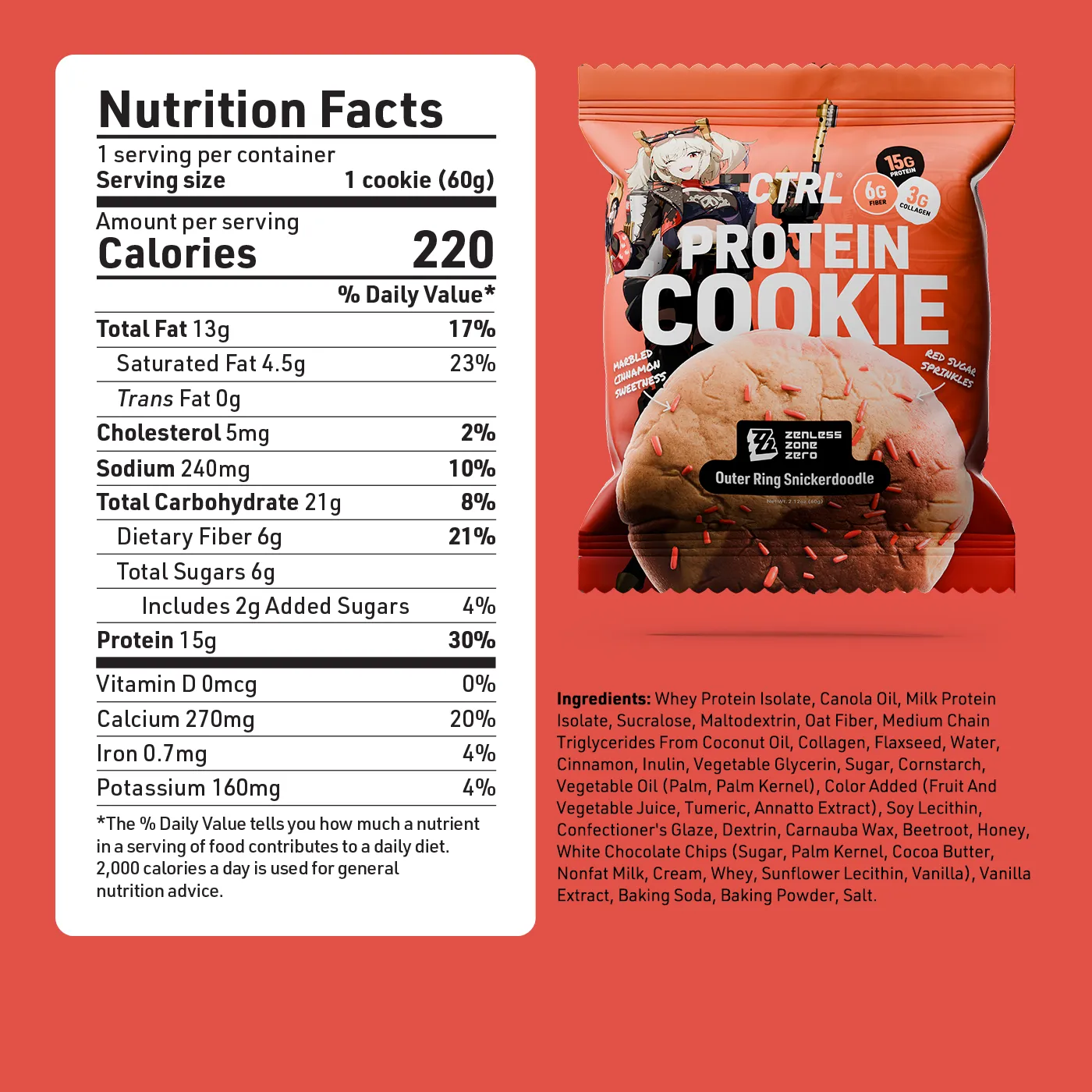 Outer Ring Snickerdoodle - Protein Cookies (6 Pack) - Image 4